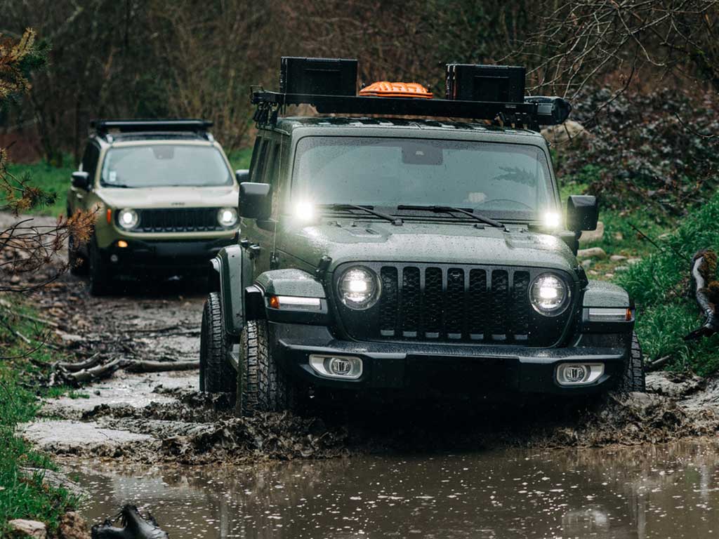 Kit de 1/2 galerie Slimline II pour une Jeep Wrangler JL 4 Portes (2018 - jusqu'à présent) / Haut- de Front Runner